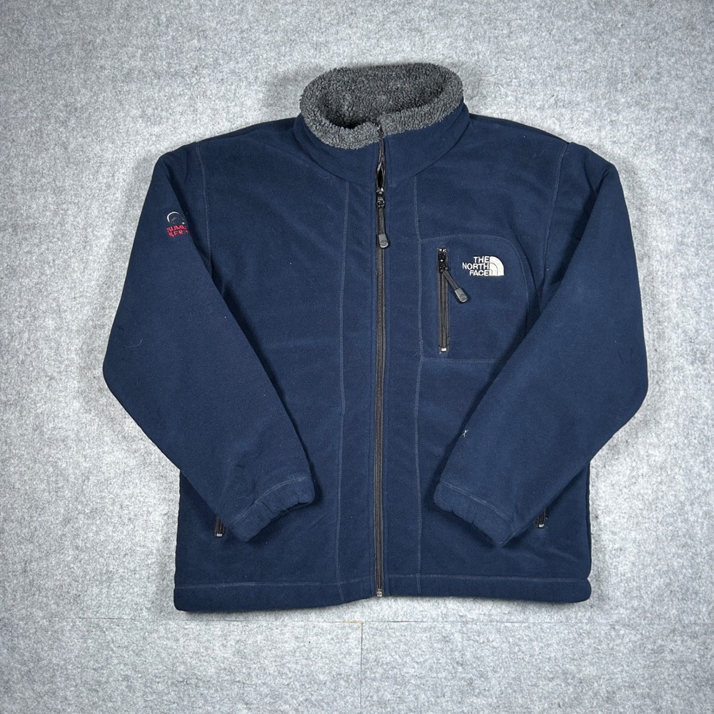 The North Face jacket mens Small Navy Summit Series Apex fleece lined full zip